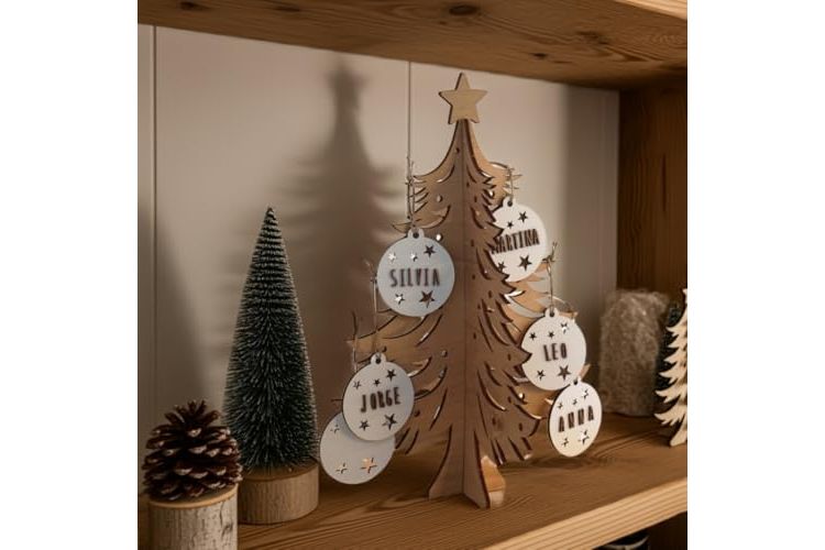 WONDEE Albero di Natale in Legno