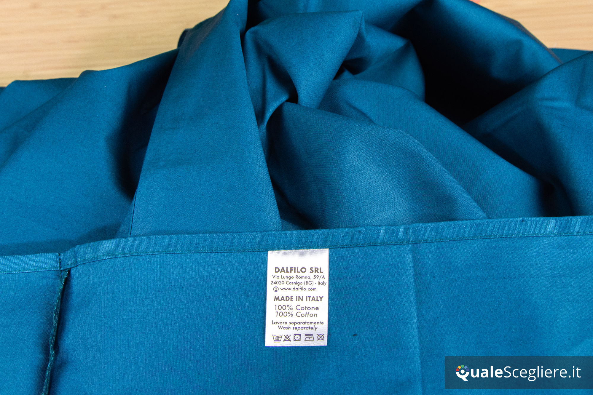 Dalfilo Completo copripiumino percalle blu