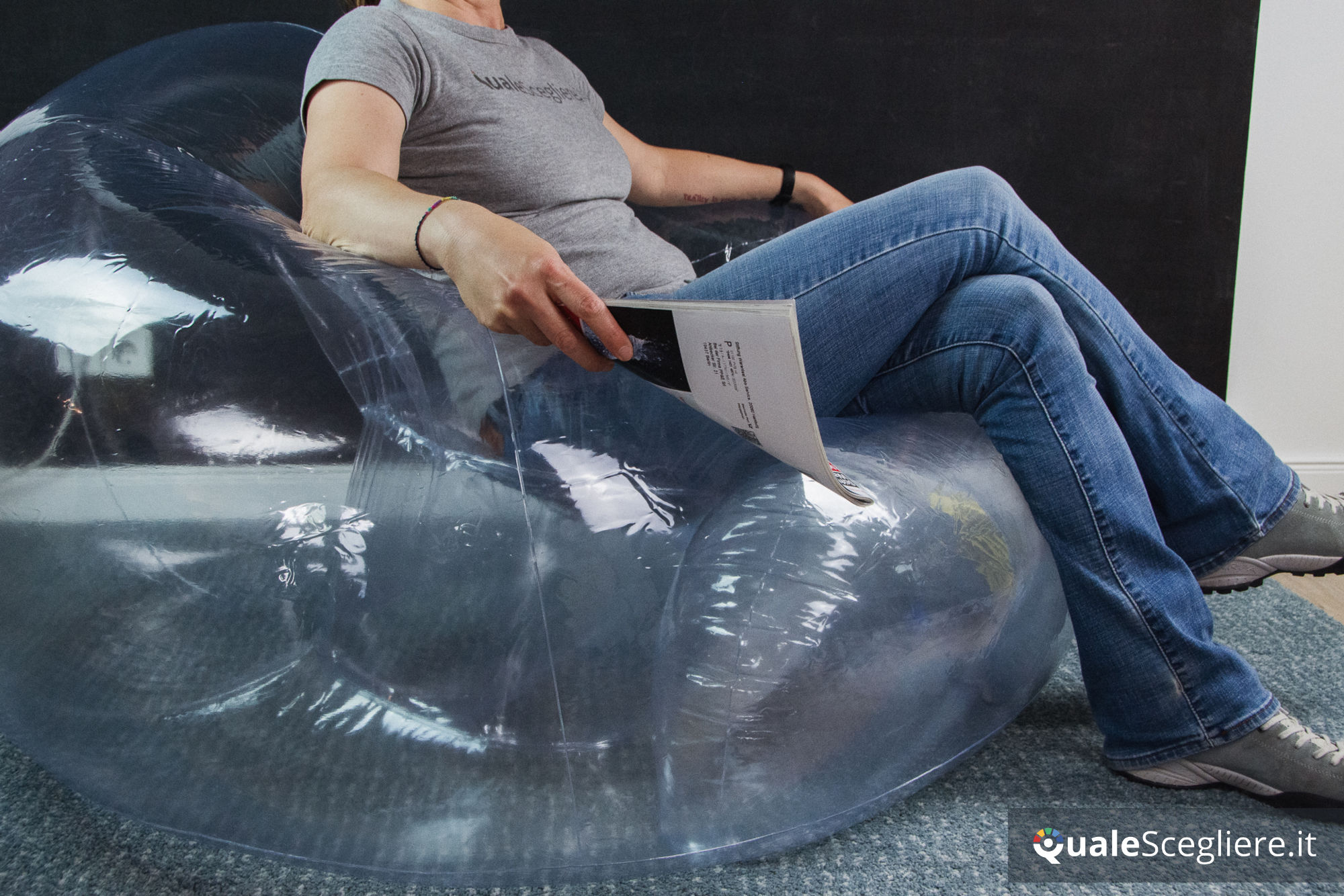 Intex Beanless Bag trasparente 66500NP