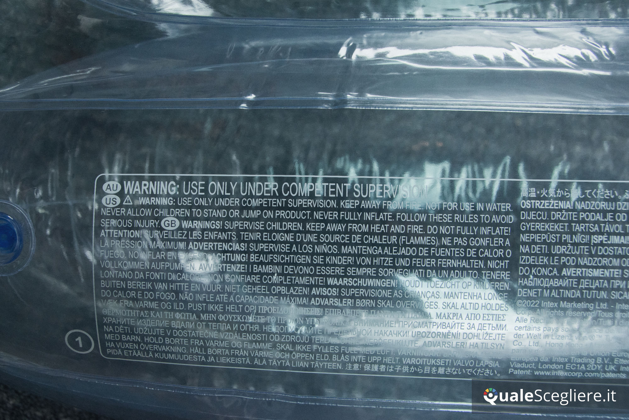 Intex Beanless Bag trasparente 66500NP